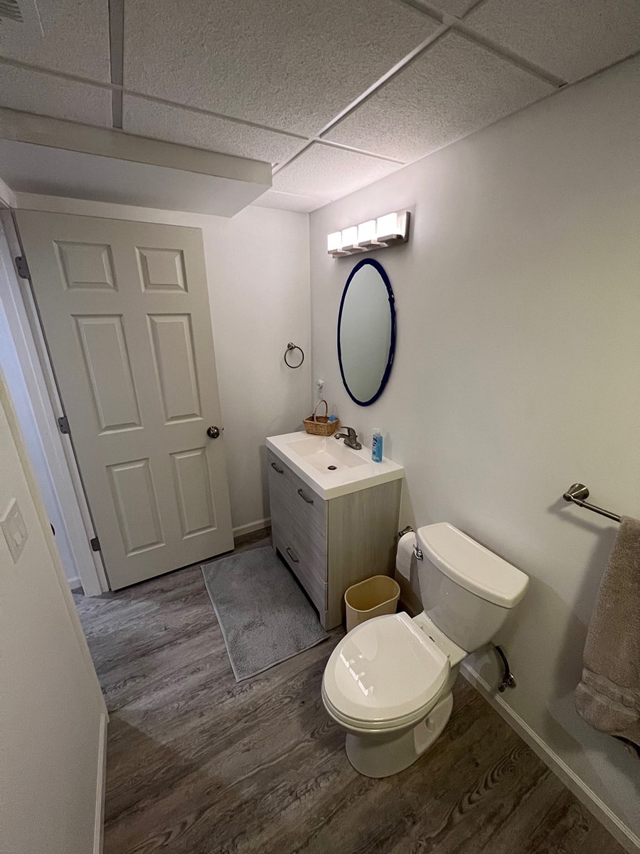 Basement bathroom finishing in Cleveland Ohio