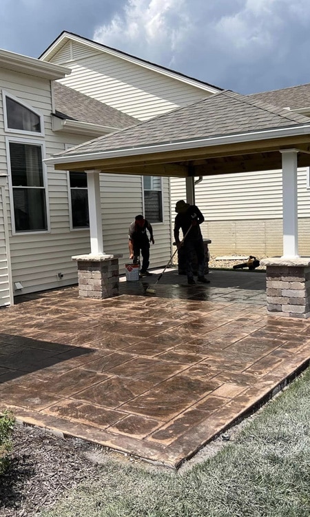 Stamped concrete services in Cleveland, Ohio