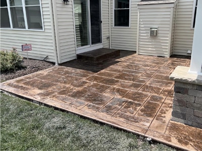 Cleveland, OH stamped concrete patio contractors